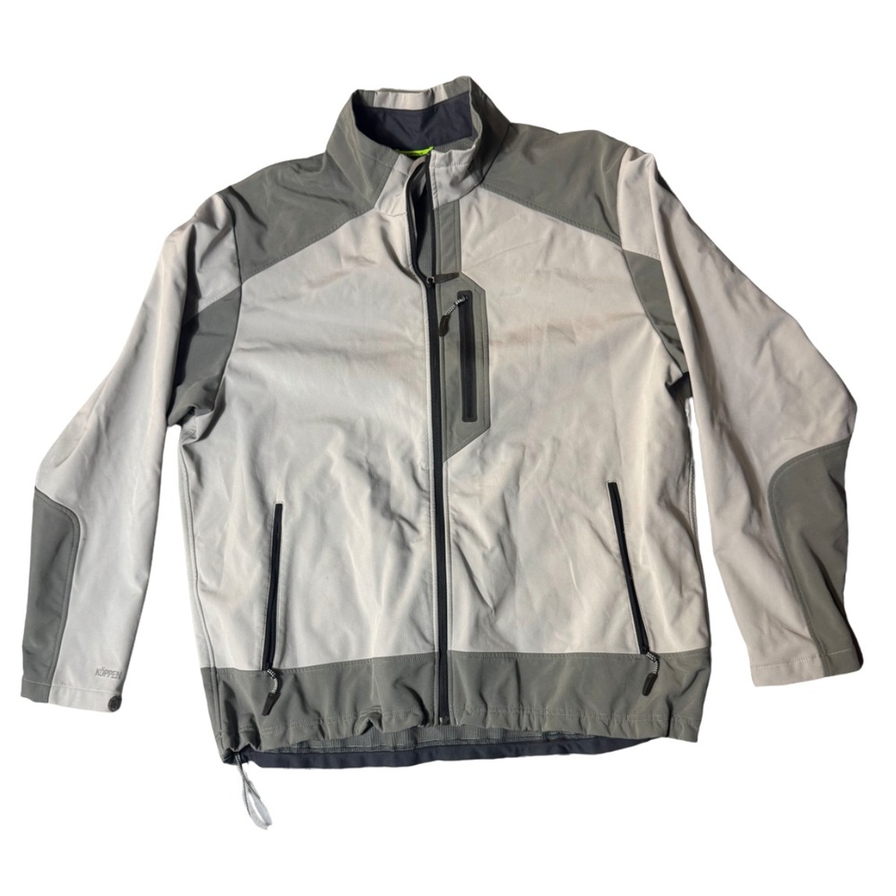 Köppen Full Zip Jacket Men XXL Gray Lined Pockets Hiking Outdoor MC216